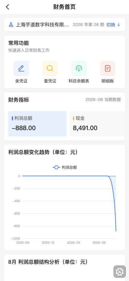 FMS 移动端财务首页